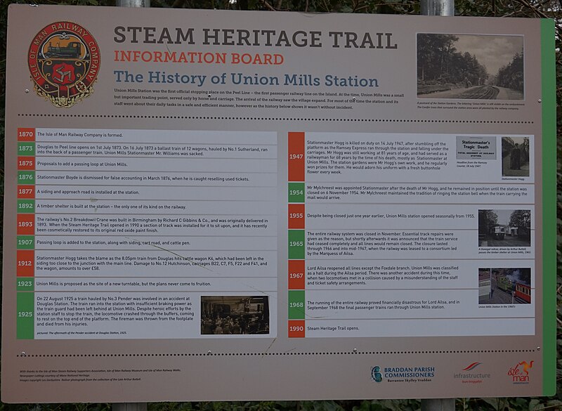 File:Isle of Man Steam Heritage Trail Notice Board - geograph.org.uk - 5736033.jpg