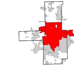 Location within Tulsa Coonty, an the state o Oklahoma