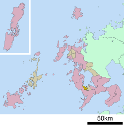 Kedudukan Togitsu di wilayah Nagasaki