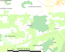 Mapa obce Larbont