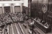 O parlamento em 1958