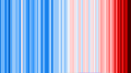 ◣OW◢ 02:55, 5 July 2019 Warming stripes (world) - Berkeley Earth thru 2018 (PNG)