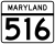 Maryland Route 516 marker