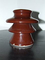 10 kV ceramic insulator, showing sheds