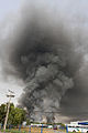 Fire at a plastics plant, Santiago, Chile.