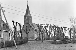 Zuidwestzijde van de kerk in 1969