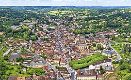 Pogled iz zraka na Sarlat-la-Canéda