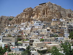 Vue de la partie chrétienne de Maaloula.