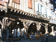 Covered shopfronts at Mirepoix