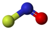 Model bola dan tongkat nitrosil fluorida