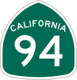 Straßenschild der California State Route 94