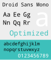 Droid Sans Mono.