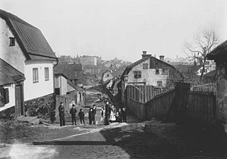 Gamla Lundagatan österut, 1900.