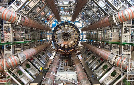 Toroid magnets of the ATLAS detector, by Maximilien Brice, CERN (edited by Bammesk)