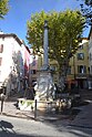 Brunnen an der Place des Ormes