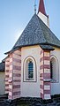 * Nomination Apse of the subsidiary church Saint Bartholomew with cemetery in Sankt Bartlmä, Techelsberg, Carinthia, Austria -- Johann Jaritz 01:27, 15 October 2024 (UTC) * Promotion Seems to need perspective correction (unless the left wall is that crooked); also has an invalid category. --Plozessor 03:07, 15 October 2024 (UTC)  Done @Plozessor: Thanks for your review. Fixed the mentioned issues. —- Johann Jaritz 04:48, 15 October 2024 (UTC)  Support Good quality. --Plozessor 03:28, 16 October 2024 (UTC)