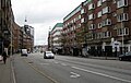 Aalborg's town centre, towards the Limfjords bridge linking the town with its satellite smaller town Nørresundby