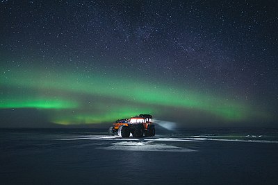 Norrsken vid Jevgekinot i Tjuktjien.