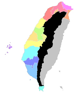 福建台湾省の位置