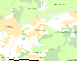 Mapa obce Forcalqueiret