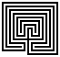 classic "Cretan" or "Troy" labyrinth in square form