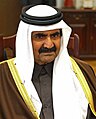 Hamad ben Khalifa Al Thani portant une ghutra.