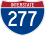 Interstate 277 marker