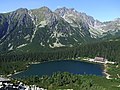 Popradské pleso, Patria, Malá bašta, Hrebeň bášt, vpravo Kôprovský štít.