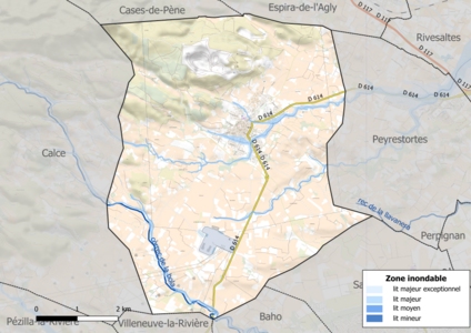 Carte des zones inondables.