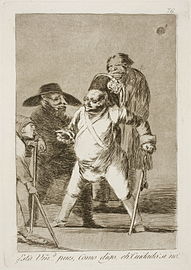 Capricho No. 76: Está vuestra merced... pues, como digo... ¡eh! ¡cuidado! si no... (Ĉu vi?... Do, mi diru... he! Atentu! Krome...)