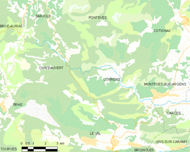 Mapa obce Correns