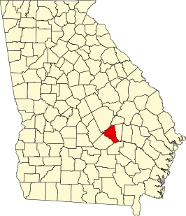 Locatie van Wheeler County in Georgia