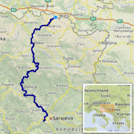 Route van de Bosna (interactieve map)