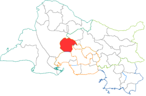 Kanton Istres-Nord na mapě departementu Bouches-du-Rhône