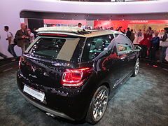 Une DS3 Cabrio présentée lors du Mondial de l'automobile de Paris 2012