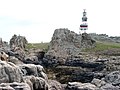 Ouessant : le phare du Creac'h dans les rochers