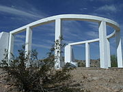 Different view of the Gila River War Relocation Memorial located in a former American concentration camp built by the War Relocation Authority (WRA) for the internment of Japanese Americans during the Second World War.