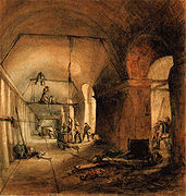 Thames Tunnel en travaux, 1830.