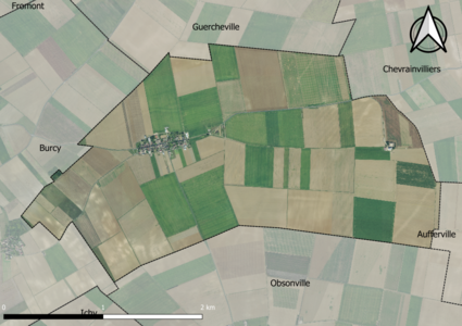 Carte orhophotogrammétrique de la commune.