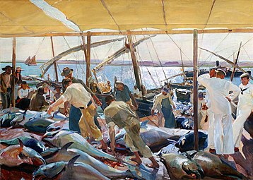 Ayamonte. La pêche au thon (1919)