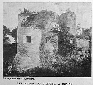 Le château de Braine en 1911.