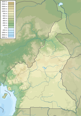 Map showing the location of Waza National Park