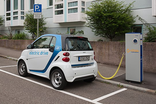 Car2Go electric charging station in Stuttgart, Germany.