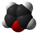 Molecuulmodel van furaan