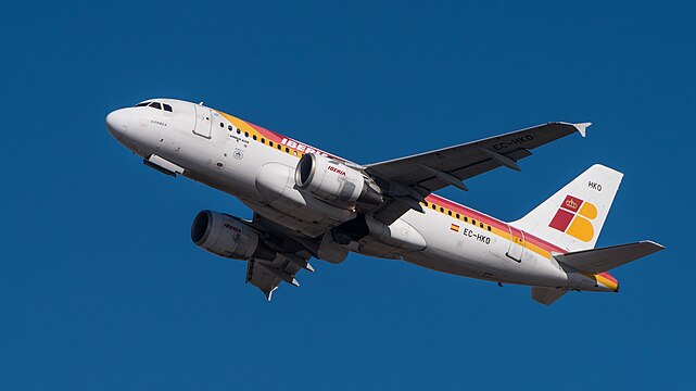 Iberia Airbus A319-111 (reg. EC-HKO, msn 1362) at Munich Airport (IATA: MUC; ICAO: EDDM).