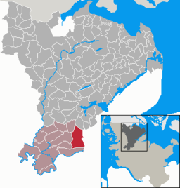 Läget för kommunen Kropp i Kreis Schleswig-Flensburg