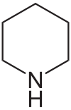 Structuurformule van piperidine