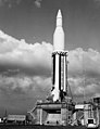 Saturn C-1 (SA-1) stands ready on Complex 34 for launching