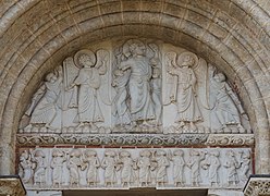 Tímpano de la puerta Miègeville de la basílica de San Sernín de Toulouse