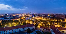 Aerial view of the city